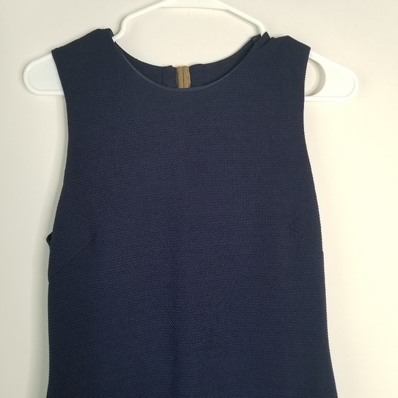 Hutch Sleeveless Navy Blue Textured Midi Dress Size S  Keyhole Closure Stretch - Picture 13 of 13